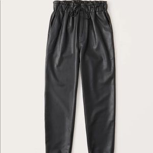 NWT vegan leather joggers Abercrombie & Fitch